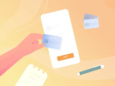Post job adobe illustrator gradient illustration illustration art illustration design job orange
