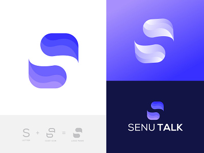 Senu Talk - Logo Design ( S + Chat ) Modern Gradient logo a b c d e f g h i j k l m n branding chat chat app chatting colorful creative logo design gradient ios icon app lettermark logo design messenger modern monogram o p q r s t u v w q y z s letter logo social message talk talk discussion converse