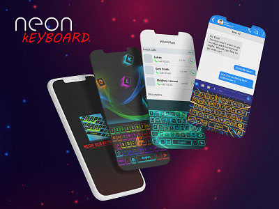 NEON KEYBOARD MOBILE APP branding designer game design icon icon design illustration logo photoshop uiuxdesign xd