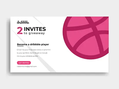 2 dribbble invitation giveaway 2 invites become a player dribbble invitation dribbble invite get invited giveaway giveaways invitation player card