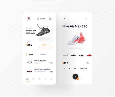 Shoe App Concept ❤ appdesign clean concept design designs minimal minimalist mobile shoes shoes app shoes store shop shopping shopping app store store app ui ui design uidesign