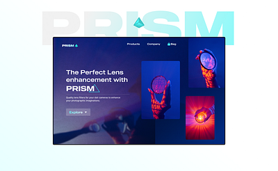 PRISM - A concept webpage design. adobe xd app design design figma interactiondesign ui design ui ux web design