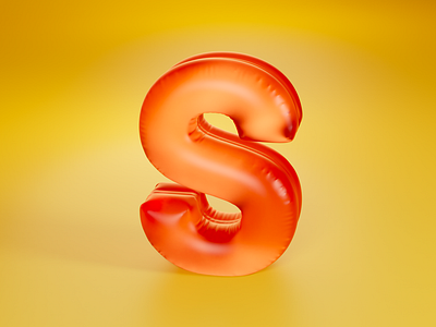 S for Supah 36daysoftype 36daysoftype08 3d illustration blender gummy inspiration letter s letter