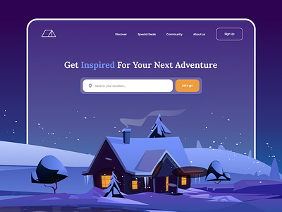 Adventure Landing Page adventure concept creative design figma interface landingpage minimal modern travel ui ui design uidesign ux visual design