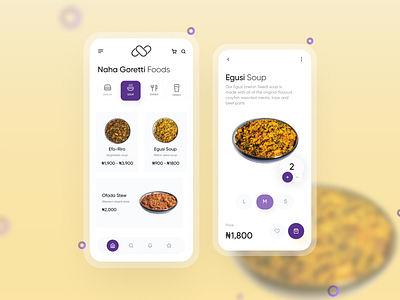 Naha Goretti foods mobile app design figma figmaafrica food food app mobile app ui ux