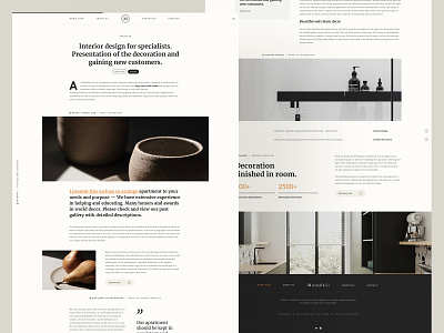 Mondali - Interior Design & Decor articles blog cms concept decor design desktop editorial interior design minimalist portfolio ui ux web design website