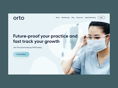 Orthodontics Website Concept blue clean dailyui dentist desktop doctor hero homepage landing page medical minimal uiux web webdesign