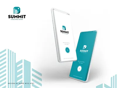 Real Estate Application app branding design flat logo minimalist ui