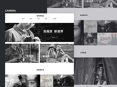 Camera web design 相机网页设计 app art branding design graphic design icon illustration illustrator ui ux web website