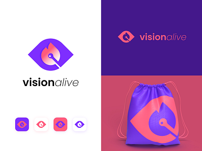 Vision Alive Logo Exploration brand brand identity clarance logo