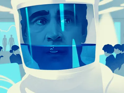 Voyagers digital editorial film folioart illustration karolis strautniekas portrait science texture