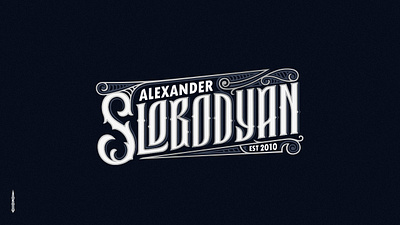 Alaxander Slobodyan gothic lettering logotype tatoo studio tattoo tattoo master vintage