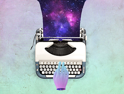 Write the universe collage collage art design graphic illustration