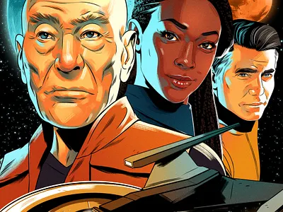 Star Trek alexander wells character digital folioart illustration portrait space tv