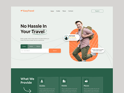 EasyTravel - Travel guide website booking color guide hotels training travel typography ui ui ux ui design ux uxdesign web design webdesign website website design