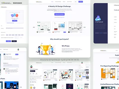 Redesigning Crowwwn — UI/UX Case study branding case study crowwwn crowwwn case study crowwwn redesign design full website homepage landing page meuiuxdesigner redesign redesign case study ui design ui ux design ux design web design