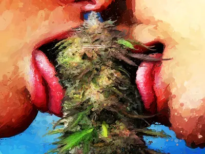 Budjob cannabis painting