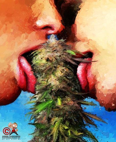 Budjob cannabis painting