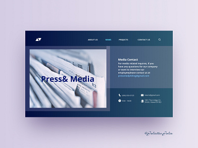 Design of Press Page #DailyUI #day51 #051 051 concept design dailyui dailyuichallenge design forms media press press page presspage ui ux web webdesign website website design