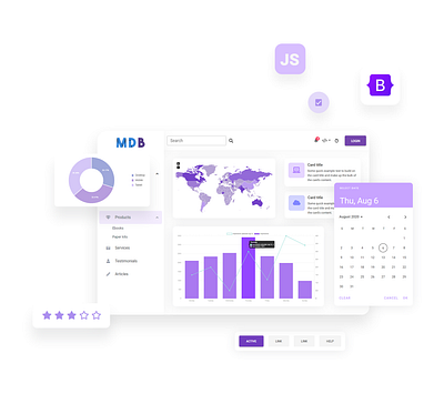 MDB PRO UI KIT branding material design mdb mdbootstrap ui ui design uiux web design