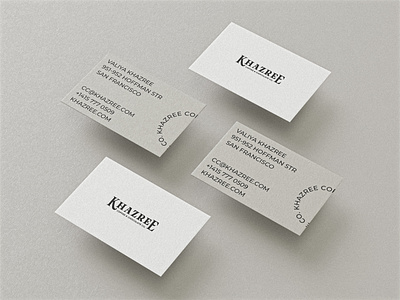 Khazree | Business Card design business card graphic design logo photoshop