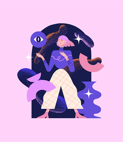 Entering the void artwork character colors design editorial illustration illustration ilustração procreate art procreateapp woman illustration