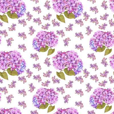 Hydrangea Patterns design flover illustration pattern