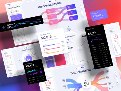 Orion UI kit - Charts templates & infographics in Figma chart dashboard dataviz design desktop illustration infographic mobile statistic template