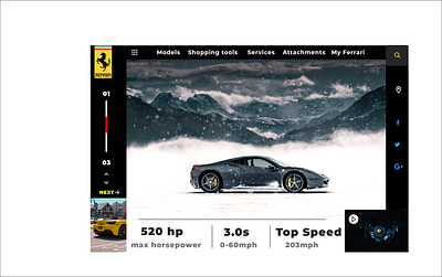 Ferrari art branding cars design graphic design ux