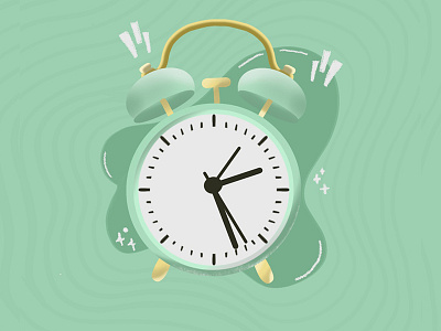 Alarm Clock alarm clock creativepeddler design digital art dribbble graphic design illustration illustrator minimal procreate snooze time vector