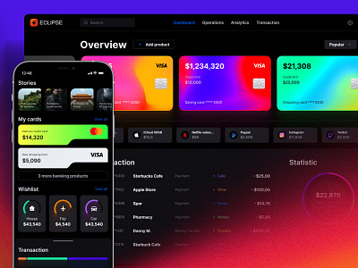 Eclipse - Figma dashboard UI kit for data design web apps app branding chart components dashboard dataviz design desktop illustration infographic logo mobile predictive analytics presentation product service statistic template ui widgets