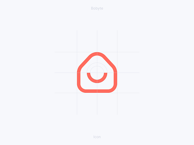 Bobyte – Icon Construction bobyte branding grid house icon logo logomark process rental smile