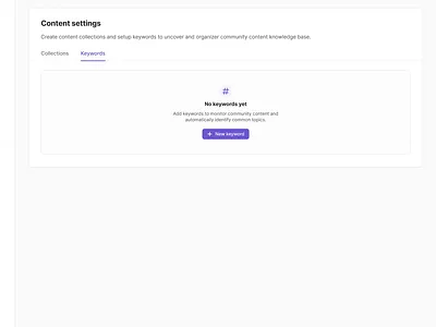 Settings - Empty / Initial State empty state figma initial state list settings tab nav tabs ui web