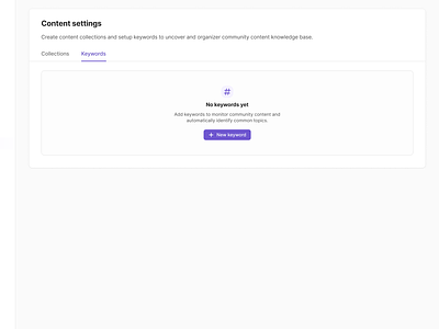 Settings - Empty / Initial State empty state figma initial state list settings tab nav tabs ui web