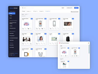 Library Content - Webpage assetstore landing page ui webdesign website