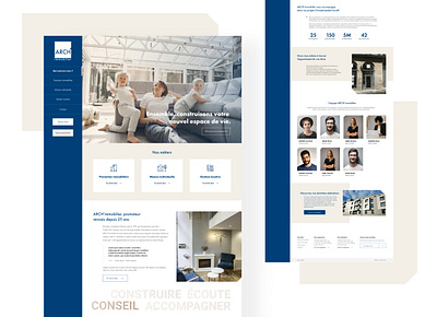 Arch’Immobilier corporate design immobilier ui ux webdesign website