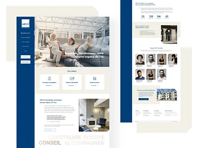 Arch’Immobilier corporate design immobilier ui ux webdesign website