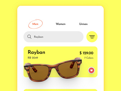 Sunglasses Store UI Design #Day4 app branding design illustration illustrator minimal ui web