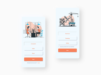 Onboarding clean color concept design illustration illustrator minimal neomorphism simple ui ux