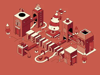 Digital Wishes Card animation isometric illustration loopanimation motiondesign vector