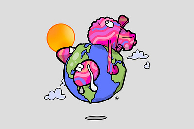 Earth Day character character design design earthday grafitti illustration