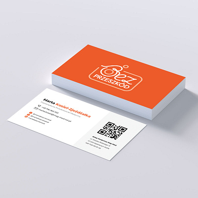 Business card for Bez Przeszkód business card design business cards business cards design businesscard logo minimal modern typography