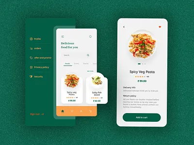 Delicious food for you adobe illustrator app branding colors dailyui design dribbble figma flat food food and drink food app foodie illustration logo minimal pasta typography ux vector