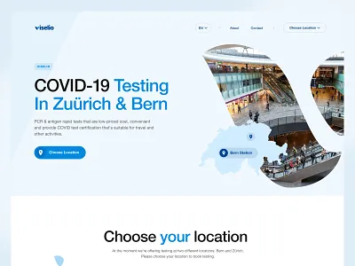 Viselio - Homepage Design covid design health homepage medical ui ux web website
