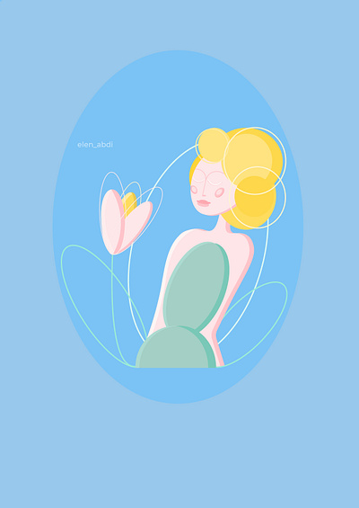 Thumbelina art childrens book illustration childrens illustration fairytale flat girl illustration graphic design icon illustration illustrator minimal