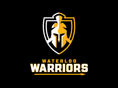 Waterloo Warriors Exploration brand branding design football helmet logo logo design mascot matthew doyle school shield spear sport logo sports sword team university vector warrior waterloo