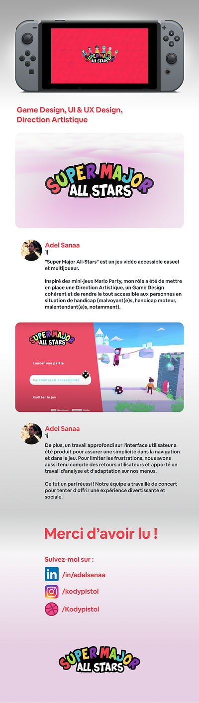 Super Major All-Stars - Game Design, UI/UX, Direction Artistique artdirection design gamedesign illustrator logo typography ui uidesign ux uxdesign