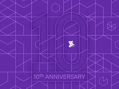 Datadog 10 Year Anniversary Wallpaper branding datadog identity illustration typography vector wallpaper