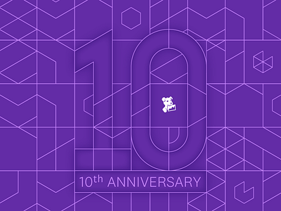 Datadog 10 Year Anniversary Wallpaper branding datadog identity illustration typography vector wallpaper