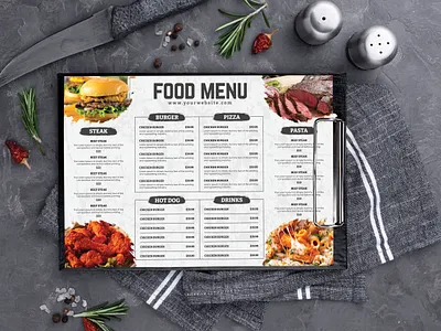 Food Menu branding broucher design food menu design food menu template graphic design illustrator photoshop